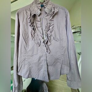 Mango Ruffled Blouse - Light Purple